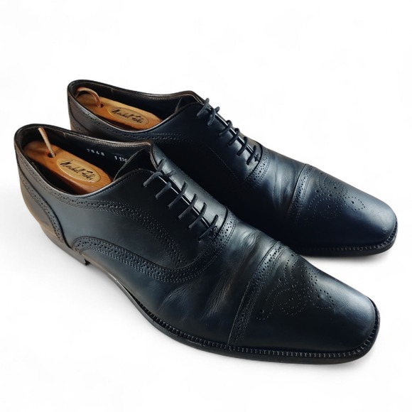 To Boot New York Adam Derrick Black Italian Leather Oxfords Mens 11.5 Italy Made main image 7
